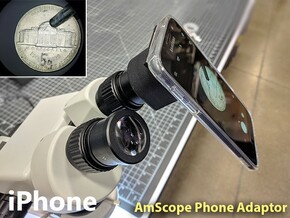AmScope Microscope Cellphone Adapter (iPhone) in Black Natural Versatile Plastic