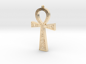 Ankh Pendant in 14k Gold Plated Brass