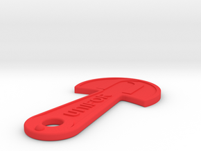 Cart Key - UNIFOR - Raised Letters in Red Processed Versatile Plastic