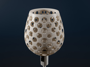 Krafteck Lamp Shade - Polka-dot E14 in White Natural Versatile Plastic