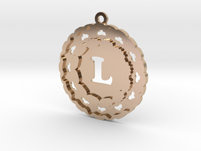 Magic Letter L Pendant in 14k Rose Gold Plated Brass