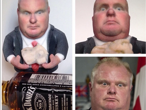 Rob Ford Canada's Mayor of Toronto in Full Color Sandstone