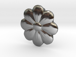 Little Flower Pendant in Polished Silver