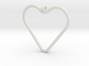 Heart_necklace 1 v1 in White Natural Versatile Plastic: Medium