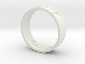 R and T Ring in White Natural Versatile Plastic: 7 / 54