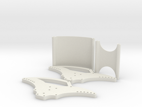 Basher Rocksta 4mm Spider Chassis V2  in White Natural Versatile Plastic