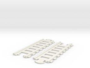 MINIs Straight Track 2x in White Natural Versatile Plastic