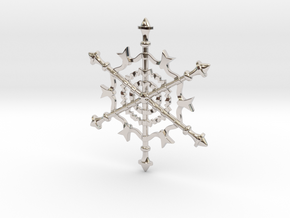 Snowflake in Rhodium Plated Brass