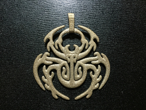 SpiderPendant in Polished Bronzed-Silver Steel