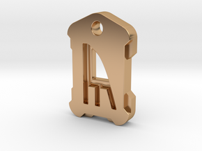 Nordic Rune Letter Y in Polished Bronze