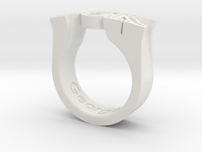 PhiThetaKappa Ring Size 10.5 in White Premium Versatile Plastic