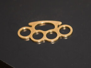 Knuckle Duster Key Ring in Natural Brass