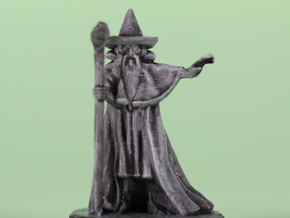 Wizard with pointy hat in Tan Fine Detail Plastic