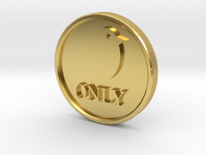 Birds Only Ball Marker in Polished Brass