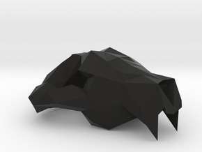 Tasmanian Devil Low Poly Skull Upper in Black Natural Versatile Plastic