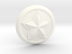 Poppy Star Guardian Pin in White Processed Versatile Plastic