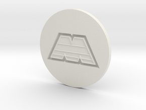 M-Tron coin in White Natural Versatile Plastic