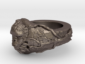 Bigfoot Ring in Polished Bronzed-Silver Steel: 9.5 / 60.25