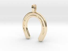 Horseshoe in 14k Gold Plated Brass