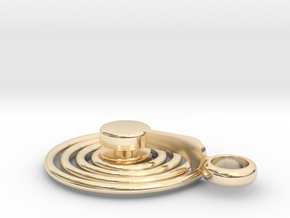 TESLA LC RESONANT PENDANT in 14k Gold Plated Brass