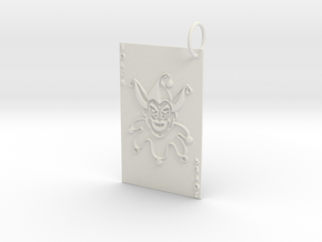 Joker Keychain in White Natural Versatile Plastic