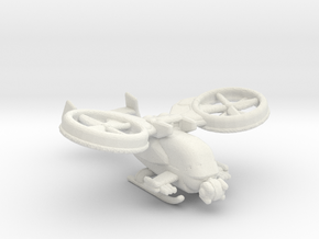 gunship v1 285 scale in White Natural Versatile Plastic