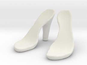 Outsoles for 1/6 doll in White Natural Versatile Plastic