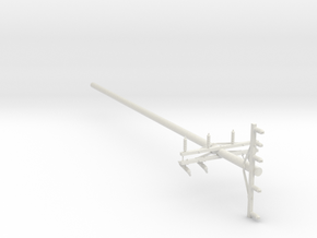 1:24 Scale Cross-Armed Electrical Pole in White Natural Versatile Plastic