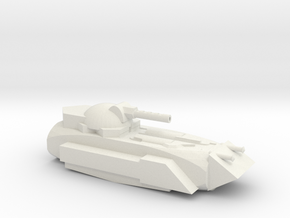 Sci-fi Tank in White Natural Versatile Plastic