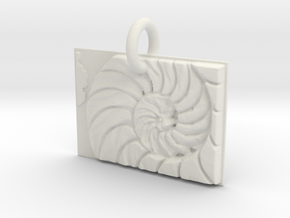 Shell Sacred Geometry in White Natural Versatile Plastic: Extra Small