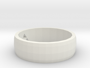 Tri Force Ring in White Natural Versatile Plastic: 8.25 / 57.125