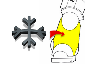 Brand's Rune: Small Bent Insignias x20 in Tan Fine Detail Plastic