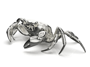 CRAB Sculpture, 8.4cm length in Polished Nickel Steel