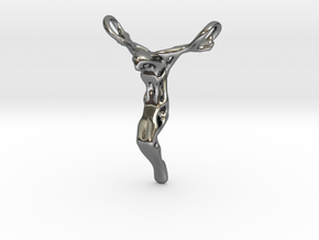 Morphogenesis of Christ (30mm, medium) in Polished Silver