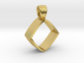 An impossible cylinder [pendant] in Polished Brass