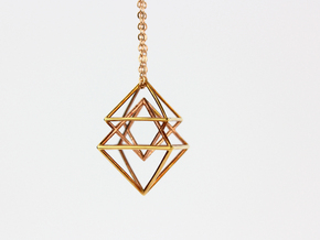 Pyramidal in 14k Rose Gold Plated Brass