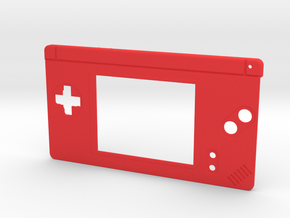 Gameboy Macro Faceplate V2 (DS Lite) - 2 Buttons in Red Processed Versatile Plastic