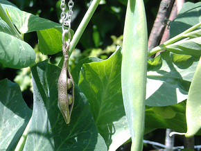 Like Two Peas in a Pod - Pendant in Polished Bronzed Silver Steel