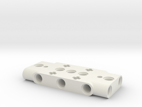 Sharp IR Sensor Mount for LEGO in White Natural Versatile Plastic