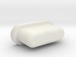 iRULU Power Button in White Natural Versatile Plastic