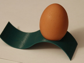 Minimalist Egg Holder  in Green Processed Versatile Plastic