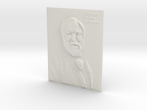 Andrew Carnegie CMU Flat Lithophane in White Natural Versatile Plastic: Medium