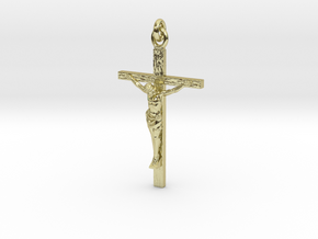 Crucifix in 18k Gold Plated Brass