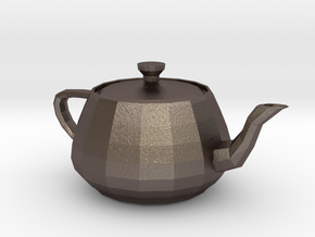 Oriental Beauty Teapot in Polished Bronzed-Silver Steel