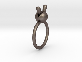 Monilaria Obconica Ring in Polished Bronzed-Silver Steel: 1.5 / 40.5