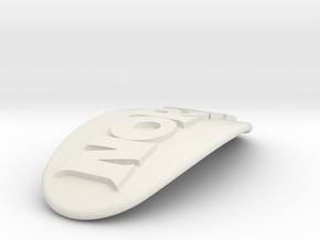 NORA Personalized Oval Hair Barrete 60-76 in White Natural Versatile Plastic