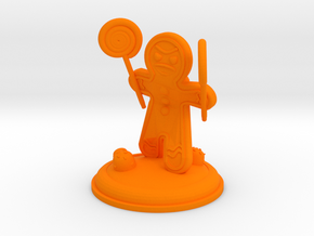 Gingerbread Warrior With Lollipop Mauls 25mm in Orange Processed Versatile Plastic