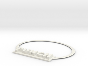 Fist necklace in White Natural Versatile Plastic: Small