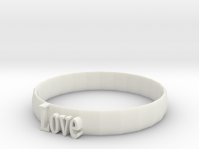 wristband in White Natural Versatile Plastic: Small