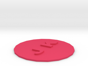 Coaster in Pink Processed Versatile Plastic